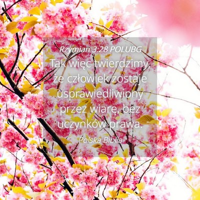 Picture 04 - Rzymian 3:28 POLUBG - Tak więc twierdzimy, że człowiek zostaje - Bible Verse Picture