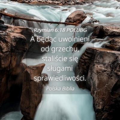Picture 04 - Rzymian 6:18 POLUBG - A będąc uwolnieni od grzechu, staliście się - Bible Verse Picture