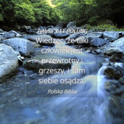 Picture 04 - Tytusa 3:11 POLUBG - Wiedząc, że taki człowiek jest przewrotny i - Bible Verse Picture