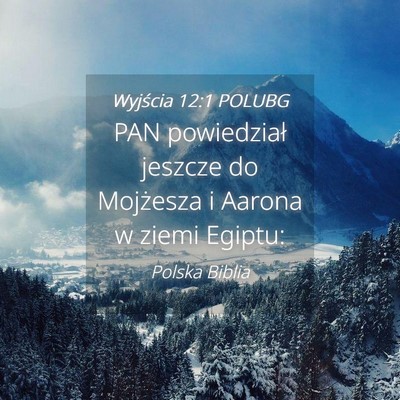 Picture 04 - Wyjścia 12:1 POLUBG - PAN powiedział jeszcze do Mojżesza i Aarona w - Bible Verse Picture