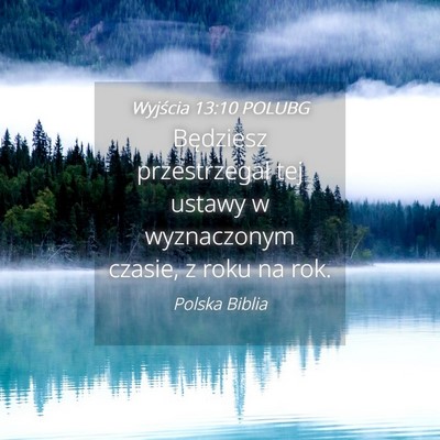 Picture 04 - Wyjścia 13:10 POLUBG - Będziesz przestrzegał tej ustawy w wyznaczonym - Bible Verse Picture