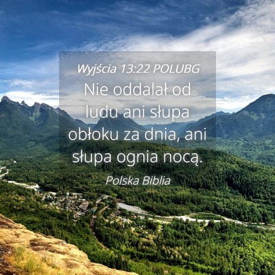 Picture 04 - Wyjścia 13:22 POLUBG - Nie oddalał od ludu ani słupa obłoku za dnia, - Bible Verse Picture