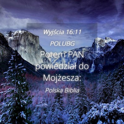 Picture 04 - Wyjścia 16:11 POLUBG - Potem PAN powiedział do - Bible Verse Picture