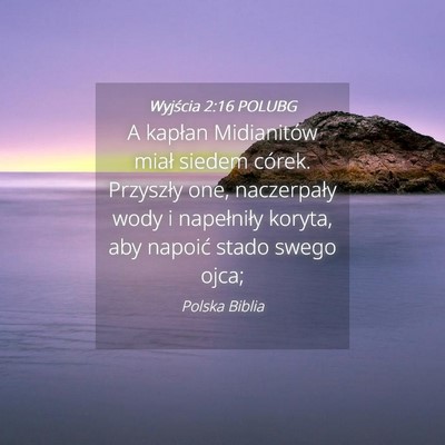 Picture 04 - Wyjścia 2:16 POLUBG - A kapłan Midianitów miał siedem córek. - Bible Verse Picture