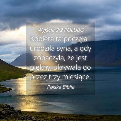 Picture 04 - Wyjścia 2:2 POLUBG - Kobieta ta poczęła i urodziła syna, a gdy - Bible Verse Picture