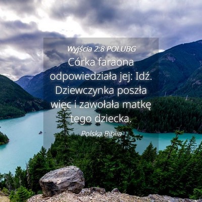 Picture 04 - Wyjścia 2:8 POLUBG - Córka faraona odpowiedziała jej: Idź. - Bible Verse Picture