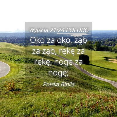 Picture 04 - Wyjścia 21:24 POLUBG - Oko za oko, ząb za ząb, rękę za rękę, nogę - Bible Verse Picture