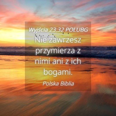 Picture 04 - Wyjścia 23:32 POLUBG - Nie zawrzesz przymierza z nimi ani z ich - Bible Verse Picture