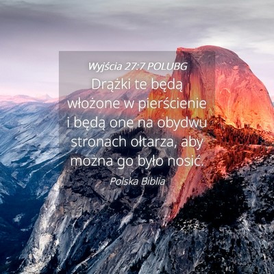 Picture 04 - Wyjścia 27:7 POLUBG - Drążki te będą włożone w pierścienie i - Bible Verse Picture