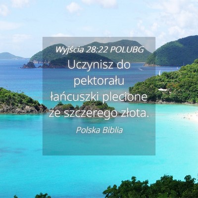Picture 04 - Wyjścia 28:22 POLUBG - Uczynisz do pektorału łańcuszki plecione ze - Bible Verse Picture