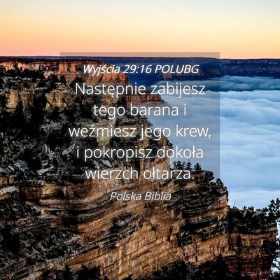 Picture 04 - Wyjścia 29:16 POLUBG - Następnie zabijesz tego barana i weźmiesz jego - Bible Verse Picture