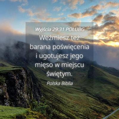 Picture 04 - Wyjścia 29:31 POLUBG - Weźmiesz też barana poświęcenia i ugotujesz - Bible Verse Picture