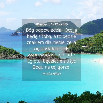 Picture 04 - Wyjścia 3:12 POLUBG - Bóg odpowiedział: Oto ja będę z tobą, a to - Bible Verse Picture