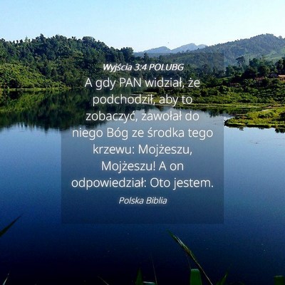 Picture 04 - Wyjścia 3:4 POLUBG - A gdy PAN widział, że podchodził, aby to - Bible Verse Picture