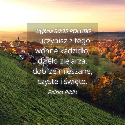 Picture 04 - Wyjścia 30:35 POLUBG - I uczynisz z tego wonne kadzidło, dzieło - Bible Verse Picture