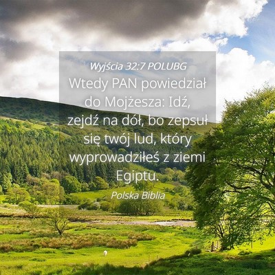 Picture 04 - Wyjścia 32:7 POLUBG - Wtedy PAN powiedział do Mojżesza: Idź, zejdź - Bible Verse Picture