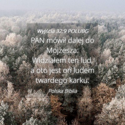 Picture 04 - Wyjścia 32:9 POLUBG - PAN mówił dalej do Mojżesza: Widziałem ten - Bible Verse Picture