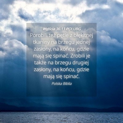 Picture 04 - Wyjścia 36:11 POLUBG - Porobili też pętle z błękitnej tkaniny na - Bible Verse Picture