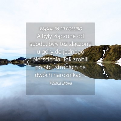 Picture 04 - Wyjścia 36:29 POLUBG - A były złączone od spodu, były też - Bible Verse Picture
