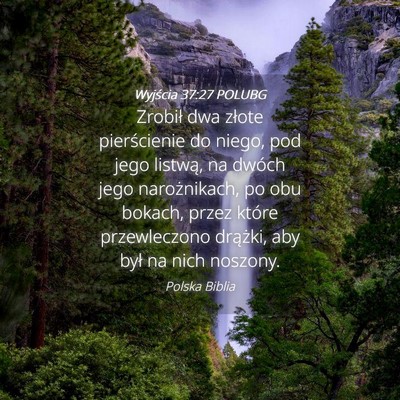 Picture 04 - Wyjścia 37:27 POLUBG - Zrobił dwa złote pierścienie do niego, pod - Bible Verse Picture
