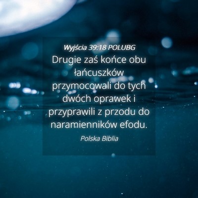 Picture 04 - Wyjścia 39:18 POLUBG - Drugie zaś końce obu łańcuszków przymocowali - Bible Verse Picture