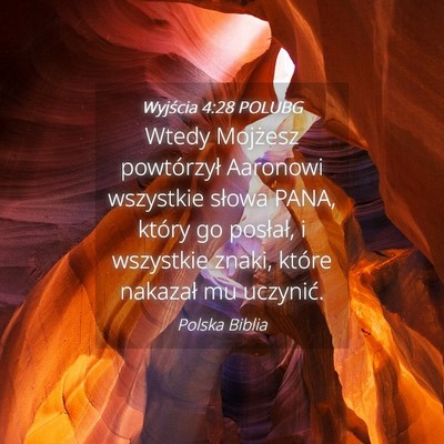 Picture 04 - Wyjścia 4:28 POLUBG - Wtedy Mojżesz powtórzył Aaronowi wszystkie - Bible Verse Picture