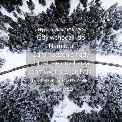 Picture 04 - Wyjścia 40:32 POLUBG - Gdy wchodzili do Namiotu Zgromadzenia i gdy - Bible Verse Picture