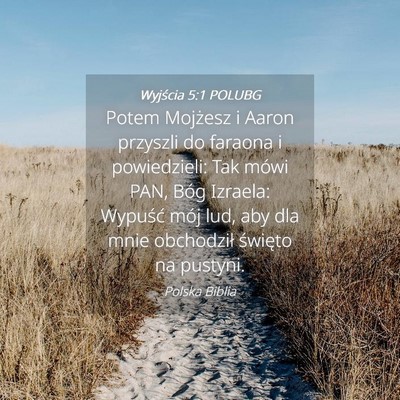 Picture 04 - Wyjścia 5:1 POLUBG - Potem Mojżesz i Aaron przyszli do faraona i - Bible Verse Picture