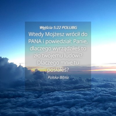 Picture 04 - Wyjścia 5:22 POLUBG - Wtedy Mojżesz wrócił do PANA i powiedział: - Bible Verse Picture