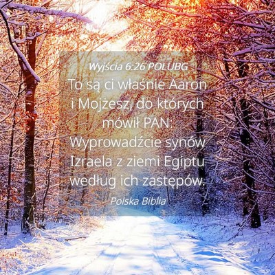 Picture 04 - Wyjścia 6:26 POLUBG - To są ci właśnie Aaron i Mojżesz, do których - Bible Verse Picture