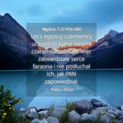 Picture 04 - Wyjścia 7:22 POLUBG - Lecz egipscy czarownicy uczynili to samo swoimi - Bible Verse Picture