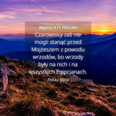 Picture 04 - Wyjścia 9:11 POLUBG - Czarownicy zaś nie mogli stanąć przed - Bible Verse Picture