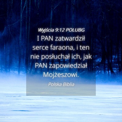 Picture 04 - Wyjścia 9:12 POLUBG - I PAN zatwardził serce faraona, i ten nie - Bible Verse Picture
