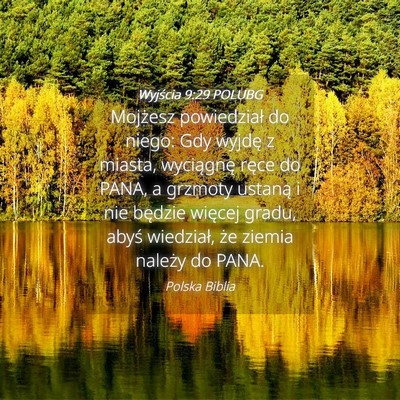 Picture 04 - Wyjścia 9:29 POLUBG - Mojżesz powiedział do niego: Gdy wyjdę z - Bible Verse Picture