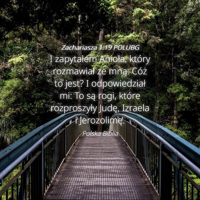 Picture 04 - Zachariasza 1:19 POLUBG - I zapytałem Anioła, który rozmawiał ze mną: - Bible Verse Picture