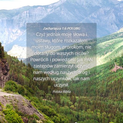 Picture 04 - Zachariasza 1:6 POLUBG - Czyż jednak moje słowa i ustawy, które - Bible Verse Picture