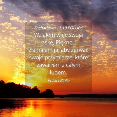 Picture 04 - Zachariasza 11:10 POLUBG - Wziąłem więc swoją laskę, Piękno, i - Bible Verse Picture
