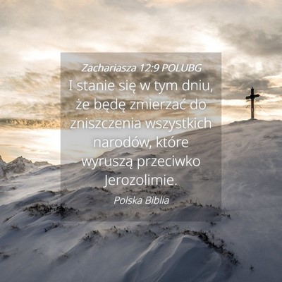 Picture 04 - Zachariasza 12:9 POLUBG - I stanie się w tym dniu, że będę zmierzać do - Bible Verse Picture