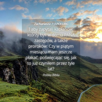 Picture 04 - Zachariasza 7:3 POLUBG - I aby zapytali kapłanów, którzy byli w domu - Bible Verse Picture