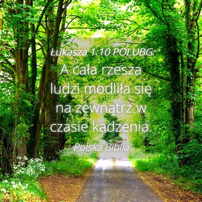 Picture 04 - Łukasza 1:10 POLUBG - A cała rzesza ludzi modliła się na zewnątrz w - Bible Verse Picture