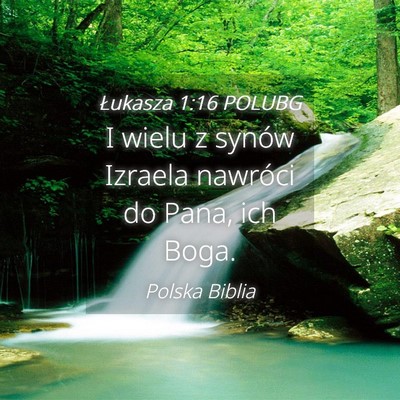 Picture 04 - Łukasza 1:16 POLUBG - I wielu z synów Izraela nawróci do Pana, ich - Bible Verse Picture