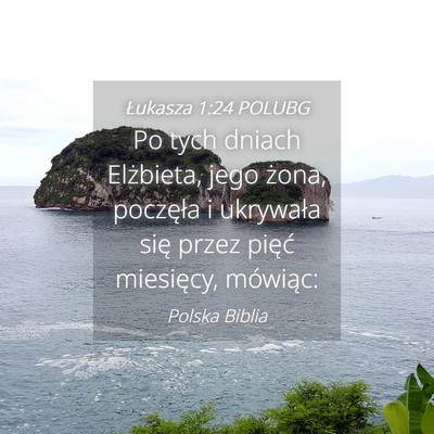 Picture 04 - Łukasza 1:24 POLUBG - Po tych dniach Elżbieta, jego żona, poczęła i - Bible Verse Picture