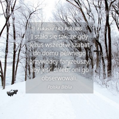 Picture 04 - Łukasza 14:1 POLUBG - I stało się tak, że gdy Jezus wszedł w szabat - Bible Verse Picture