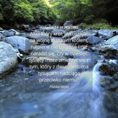 Picture 04 - Łukasza 14:31 POLUBG - Albo który król, wyruszając na wojnę z drugim - Bible Verse Picture