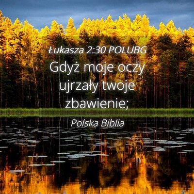 Picture 04 - Łukasza 2:30 POLUBG - Gdyż moje oczy ujrzały twoje - Bible Verse Picture
