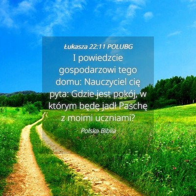 Picture 04 - Łukasza 22:11 POLUBG - I powiedzcie gospodarzowi tego domu: Nauczyciel - Bible Verse Picture