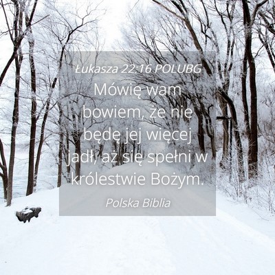 Picture 04 - Łukasza 22:16 POLUBG - Mówię wam bowiem, że nie będę jej więcej - Bible Verse Picture