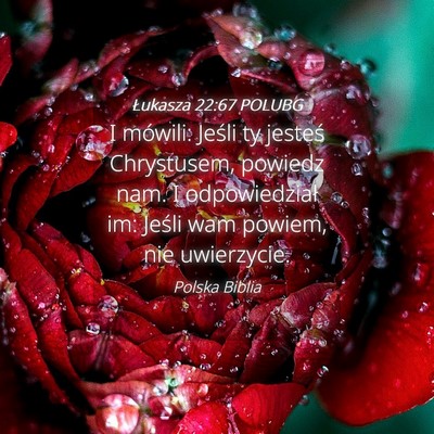 Picture 04 - Łukasza 22:67 POLUBG - I mówili: Jeśli ty jesteś Chrystusem, powiedz - Bible Verse Picture