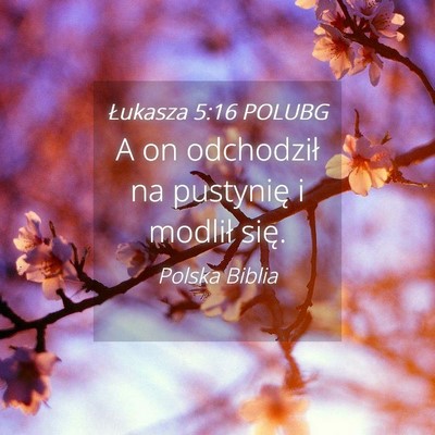 Picture 04 - Łukasza 5:16 POLUBG - A on odchodził na pustynię i modlił - Bible Verse Picture