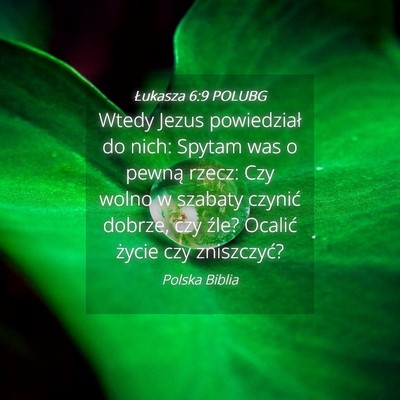 Picture 04 - Łukasza 6:9 POLUBG - Wtedy Jezus powiedział do nich: Spytam was o - Bible Verse Picture